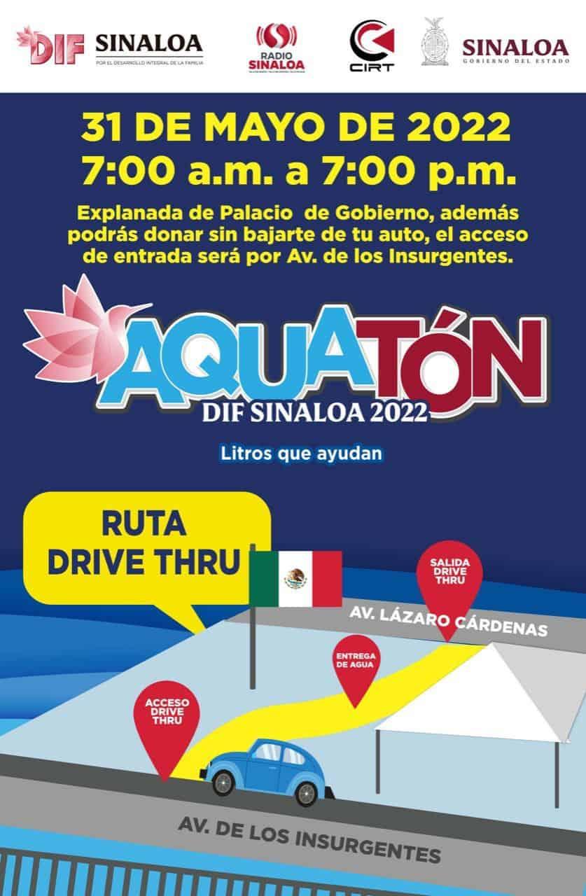 Súmate! DIF Sinaloa invita a donar agua en el Aquatón 2022
