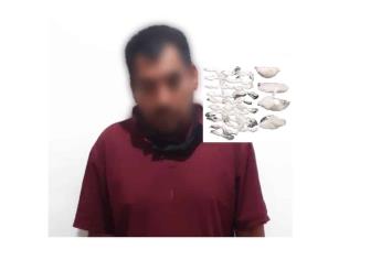 Agentes del BOMU detienen a hombre con dosis de cristal, en Culiacán