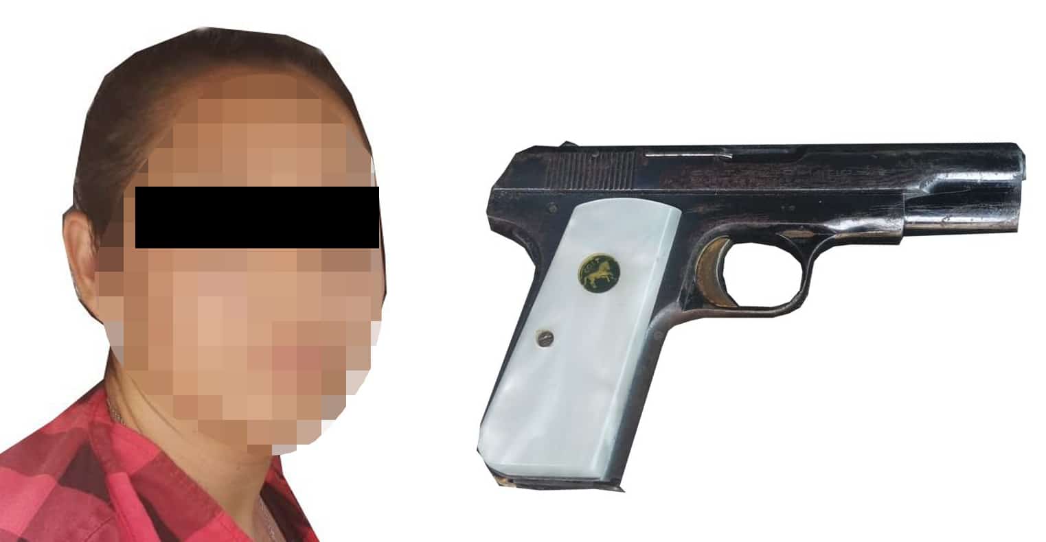 Detienen a una mujer en Culiacán; portaba un arma de fuego