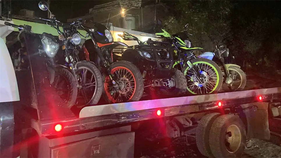 Durante el operativo de revisión vehicular, en Mazatlán aseguran 18 motocicletas