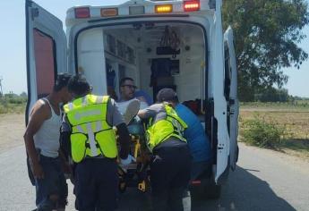 Motociclista derrapa en su moto en San Isidro