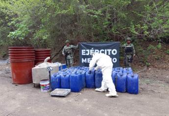Ejército Mexicano asegura un laboratorio clandestino en Sinaloa
