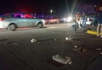 Motociclista queda lesionado en accidente en Los Mochis