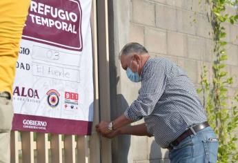 Habilitan 10 refugios temporales en El Fuerte