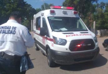 Motociclista sufre accidente en la comunidad de Cohuibampo, Ahome