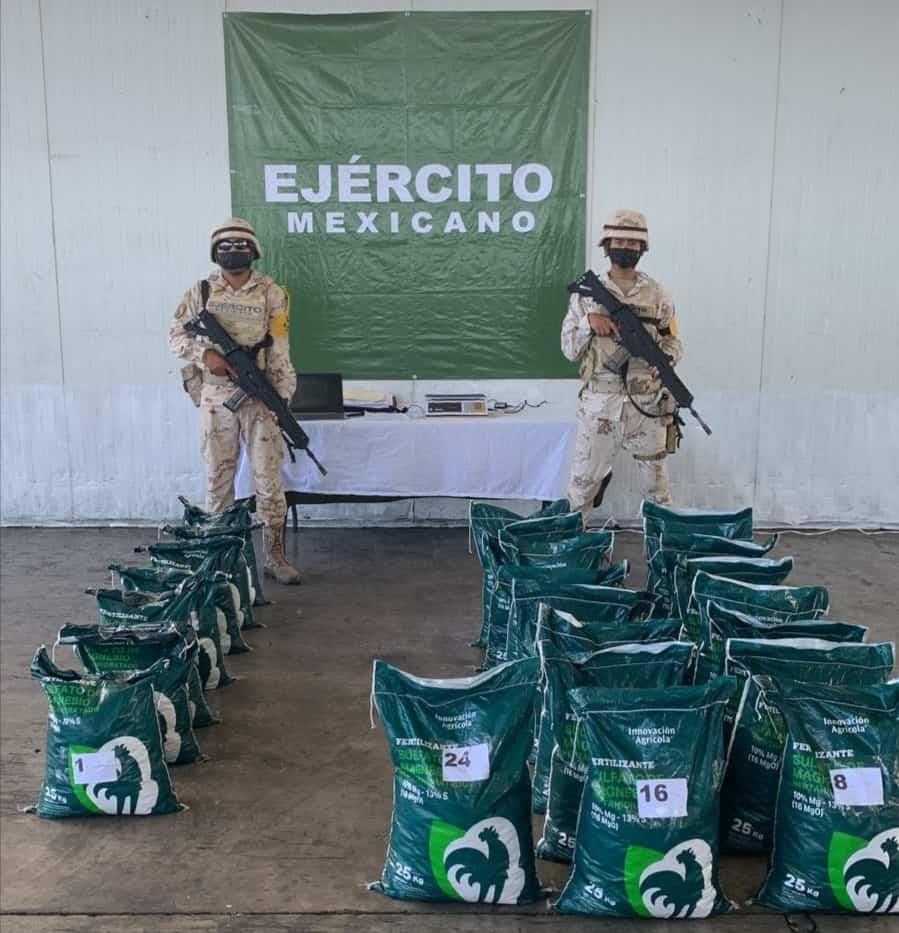 Ejército Mexicano asegura 315 kilogramos demetanfetamina en Sonora