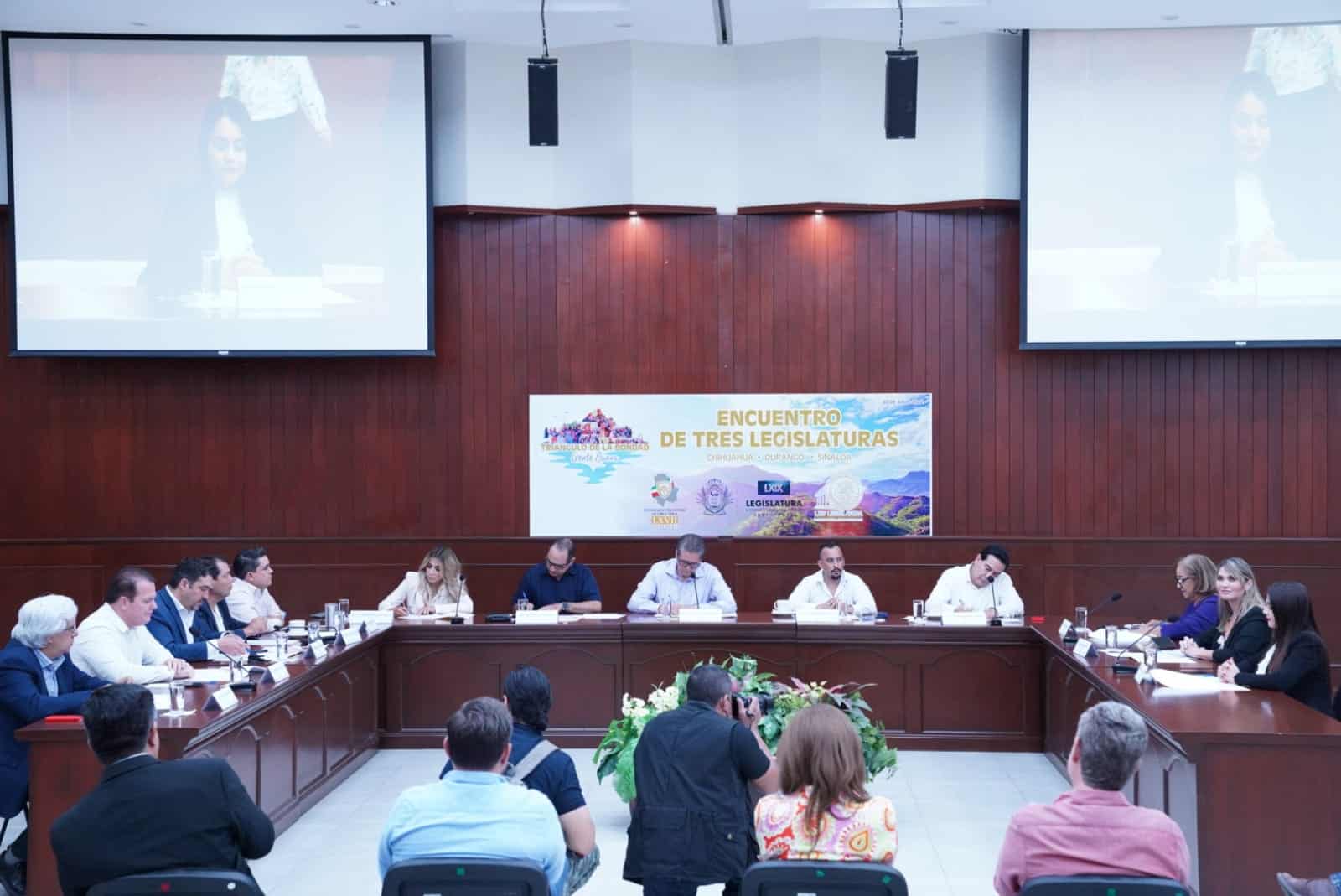 Por el «Triángulo de la Bondad» se reúnen diputados de Chihuahua, Durango y Sinaloa