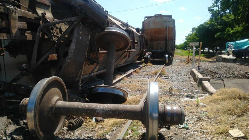 Se descarrila vagón de tren en Culiacán; no se reportan heridos