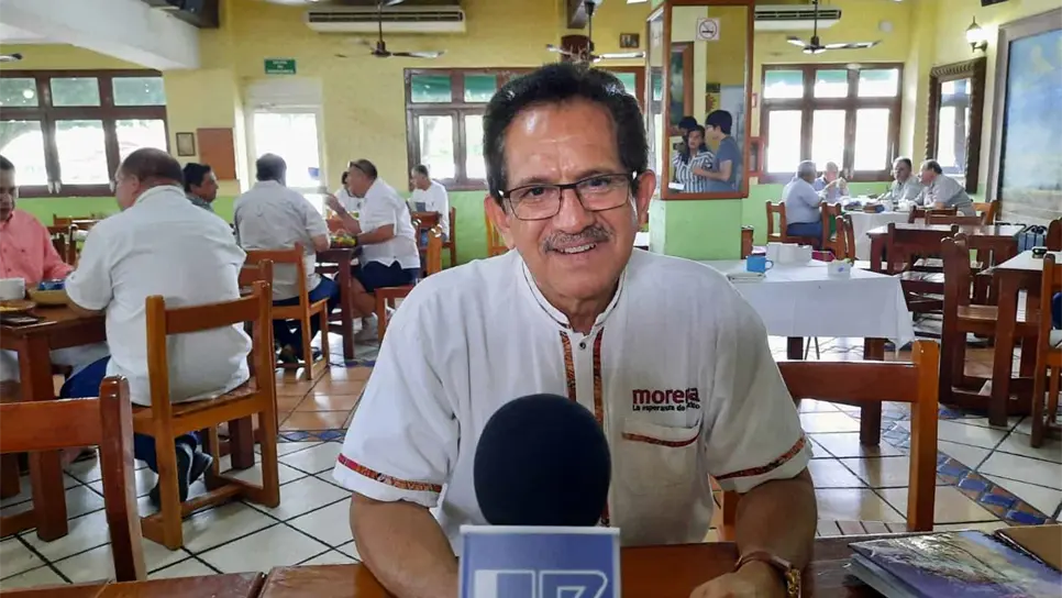 Manuel de Jesús Guerrero Verdugo, delegado estatal de Morena. FOTO: Tahiry Zambrano.