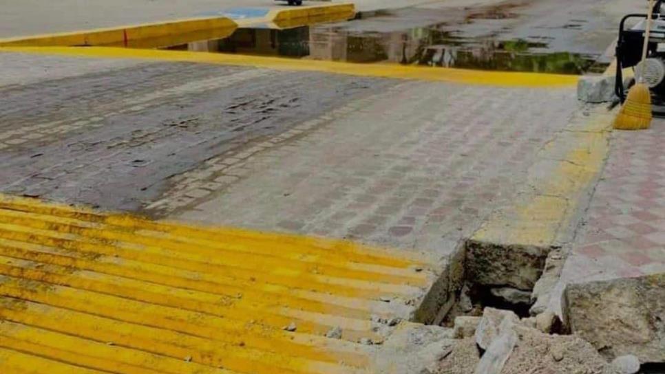 Rompen paso peatonal que fue inaugurado hace un día