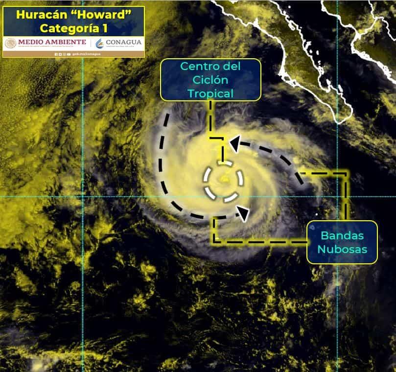 «Howard» se convierte en huracán de categoría 1 en el Pacífico mexicano
