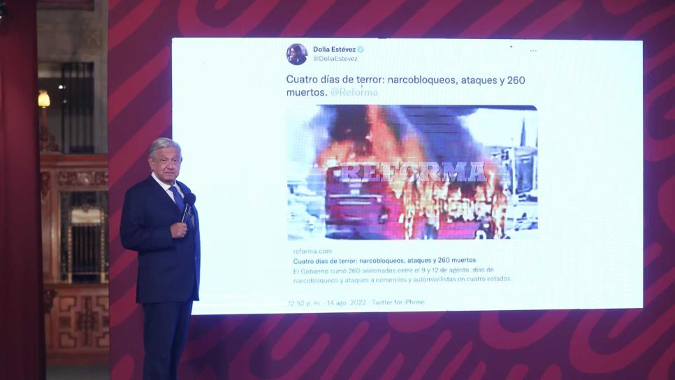 López Obrador afirma que se «exageran» los hechos de violencia en México