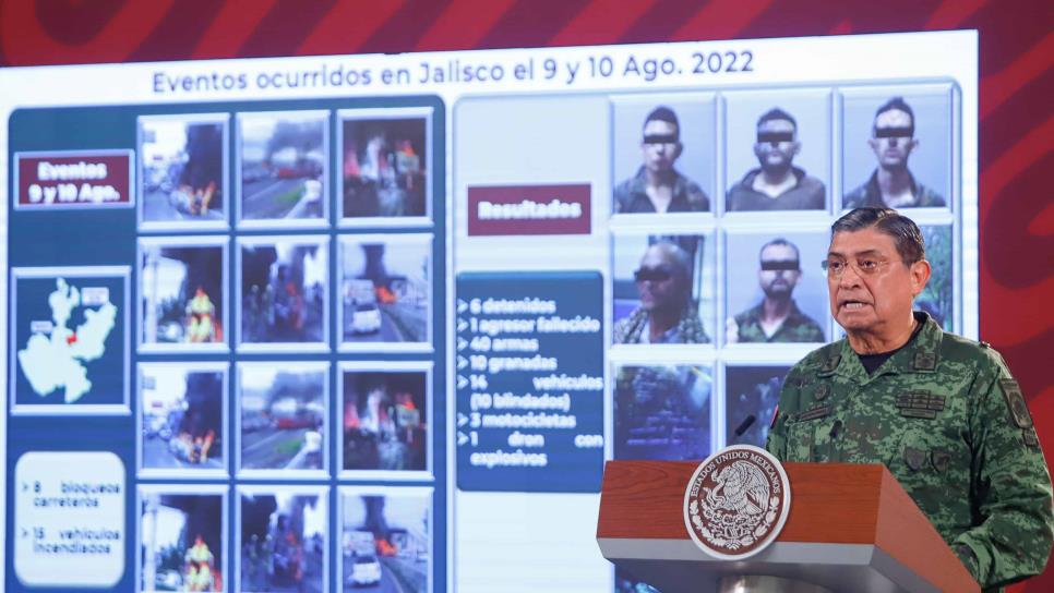 México reporta 3 mil 630 detenidos y niega terrorismo tras semana violenta