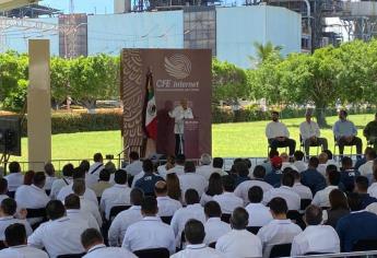 Acude AMLO a termoeléctrica en Mazatlán; presenta el proyecto «Internet Para Todos»