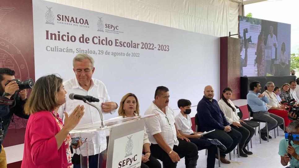 Gobernador Rubén Rocha Moya arranca ciclo escolar 2022-2023