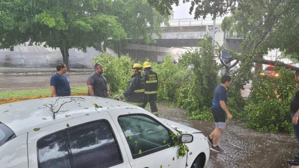 Protección Civil de Culiacán rescata a 6 personas tras intensas lluvias de este lunes