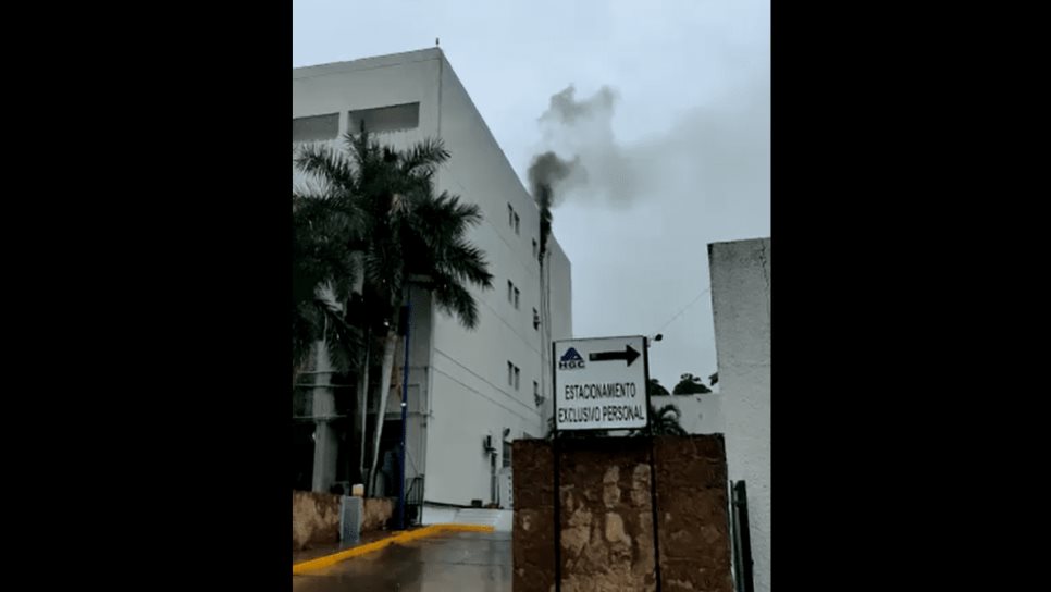 Conato de incendio en el Hospital General de Culiacán alerta a rescatistas