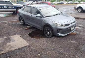 Se abre otro socavón, en el sector Humaya, en Culiacán