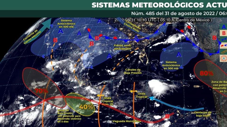 Se mantiene pronóstico de lluvias para Sinaloa