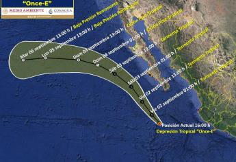 Se forma Depresión Tropical «Once-E» en el Pacífico