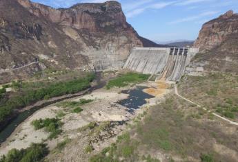 Presa Huites recibe aportaciones de 292 m³/s