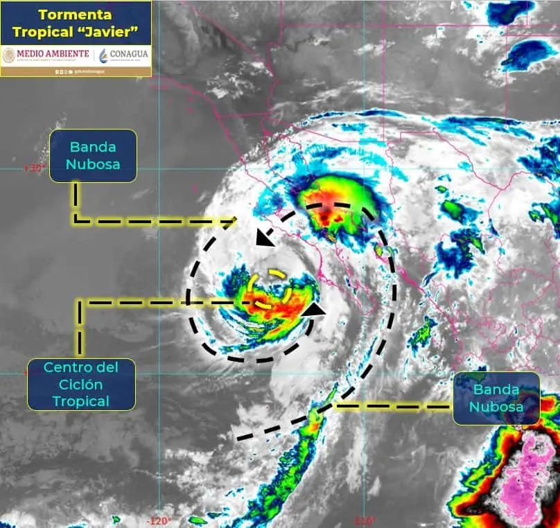 Tormenta tropical «Javier», lejos de costas sinaloenses: PC