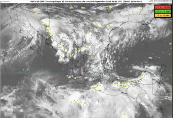 Bandas nubosas de Javier generarán lluvia muy fuerte en Sinaloa