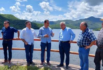 Gobernador de Sinaloa recorre y supervisa la presa Guillermo Blake «El Sabinal»