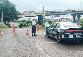 Por riesgo de colapso, cierran circulación en avenida Federalismo en Culiacán