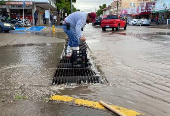 ¡No se inundó! Se va rápido el agua pluvial en Los Mochis