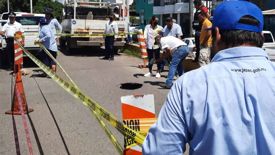 Se abre otro socavón en Culiacán por las últimas lluvias