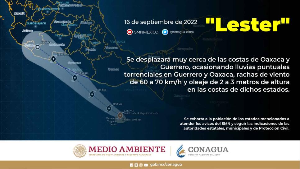 «Lester» no representa peligro en Sinaloa; prevén lluvias en los próximos días