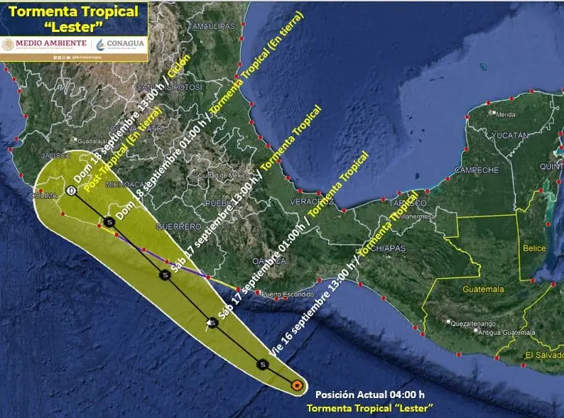Se forma la Tormenta Tropical «Lester»