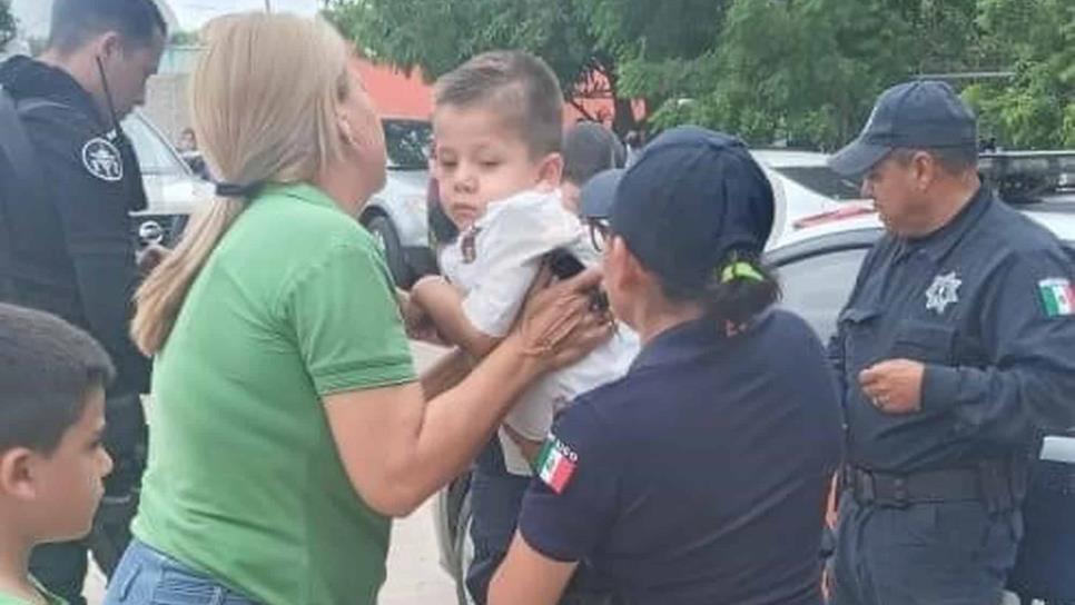 Niño desaparecido caminó hasta la Mochis - Topo; lo encuentran tránsitos de Ahome