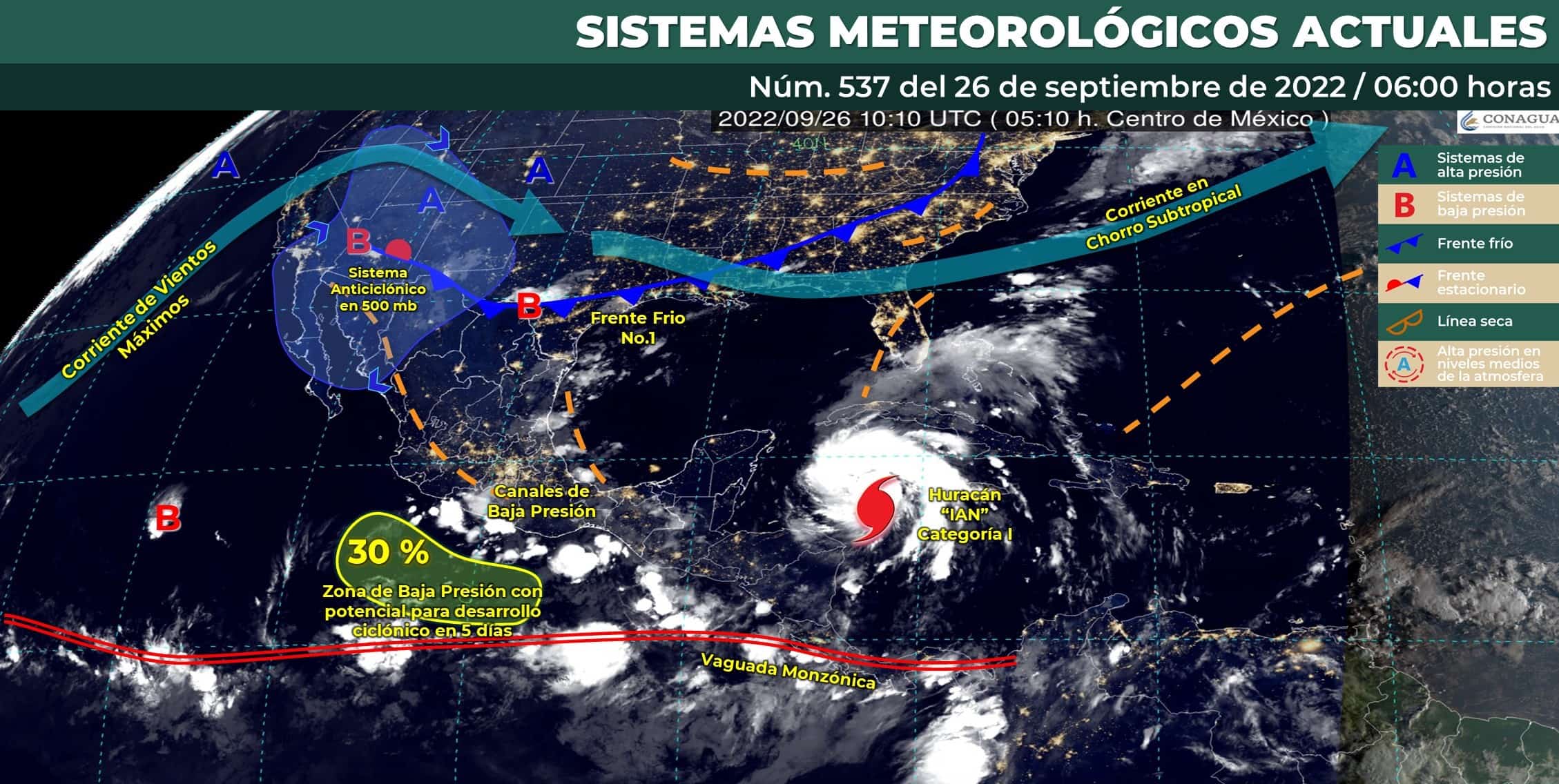 Llega el primer frente frío de la temporada