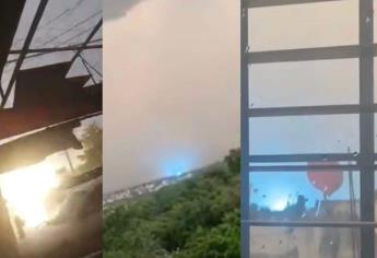 ¿Lo viste? Captan destello azul en Culiacán tras tormenta eléctrica