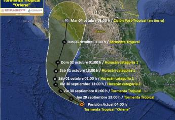 Se forma la tormenta tropical «Orlene» en el Pacífico