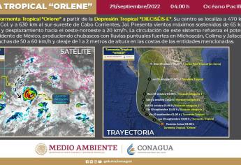 «Orlene» será huracán categoría 2 y tocaría tierra en Eldorado, Sinaloa