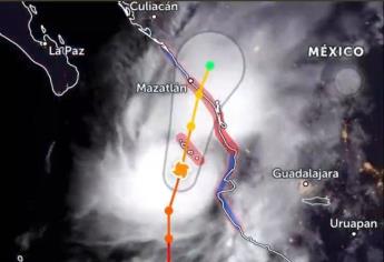 Huracán Orlene baja a categoría 2 y cambia trayectoria hacia Mazatlán