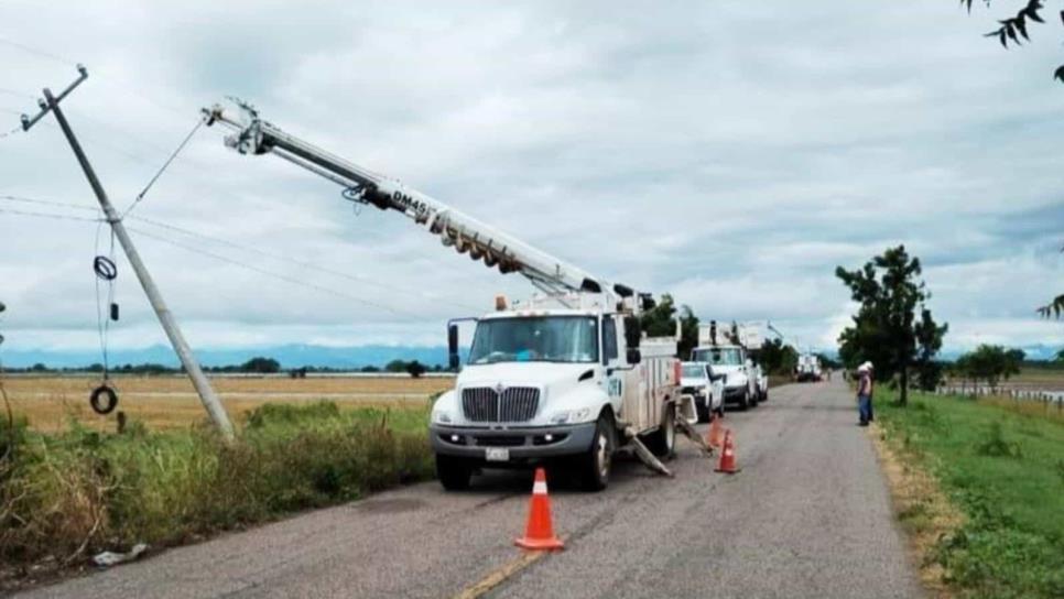 41 mil sinaloenses se quedaron sin luz por el huracán «Orlene»