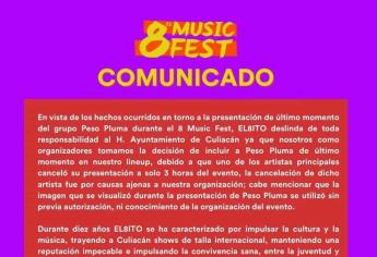 «8 Music Fest» deslinda al ayuntamiento por presentar a «Peso Pluma»