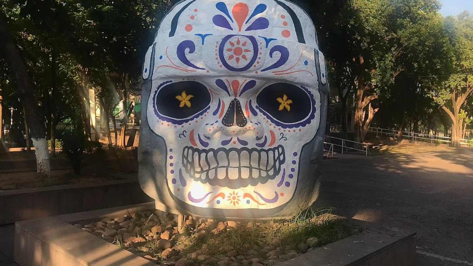 Pintan de catrina cabeza Olmeca en Culiacán, y es criticado en redes sociales
