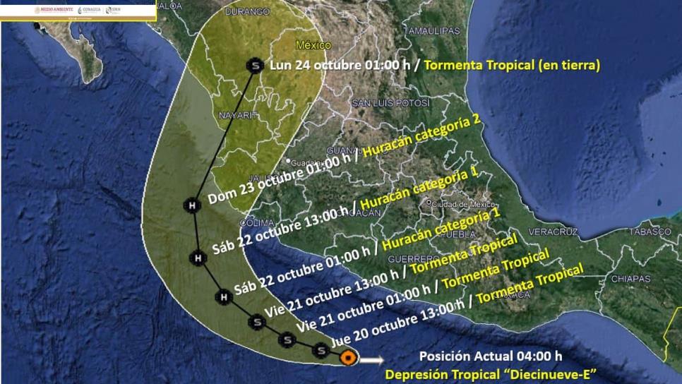 «Roslyn» llegará a ser huracán categoría 2; afectará sur de Sinaloa