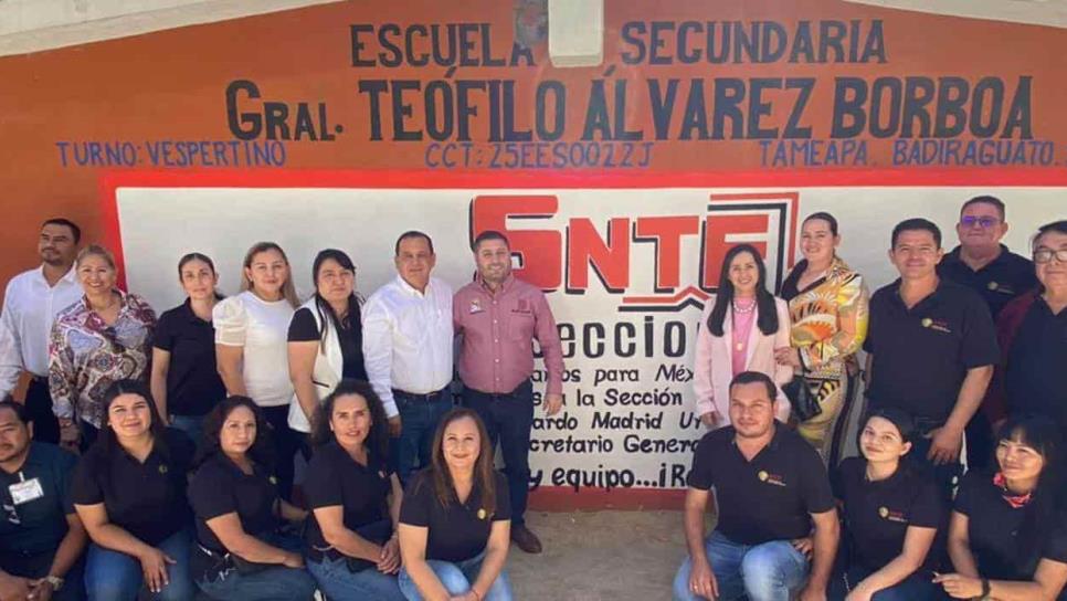 Alcalde de Badiraguato se compromete a rehabilitar más escuelas