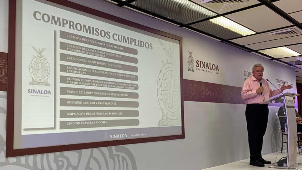 Rocha Moya cumple su primer año como gobernador de Sinaloa