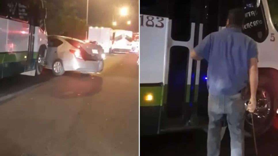 Camionero dispara a hombre que lo amenaza con machete en Mazatlán | VIDEO
