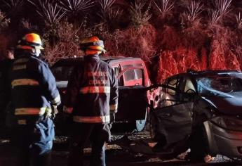 Aparatoso accidente en la carretera a Imala deja dos lesionados y dos vehículos destrozados