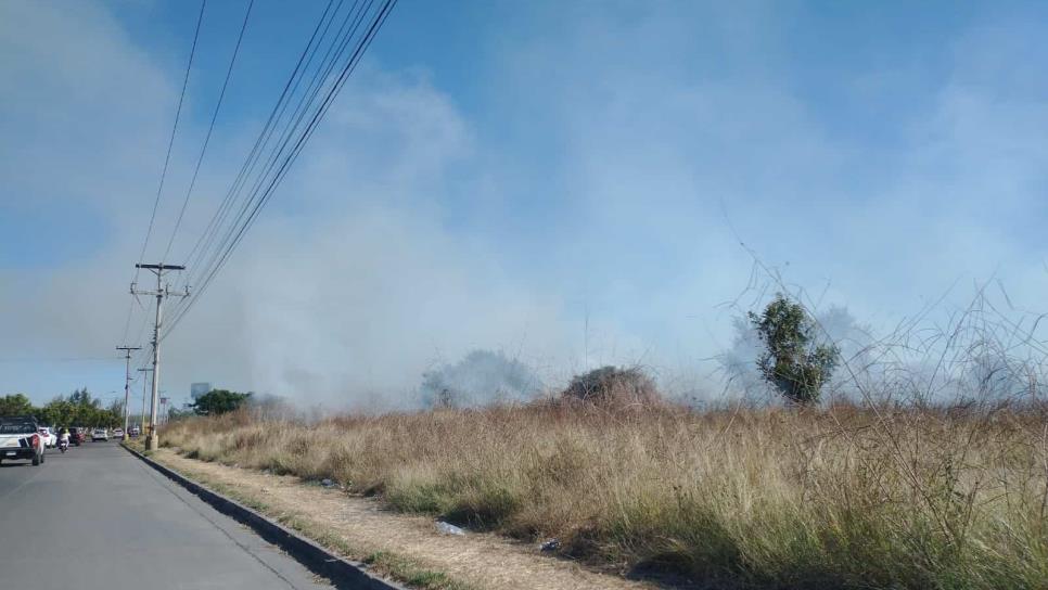 Incendio moviliza a bomberos de Mazatlán frente a conocida plaza comercial