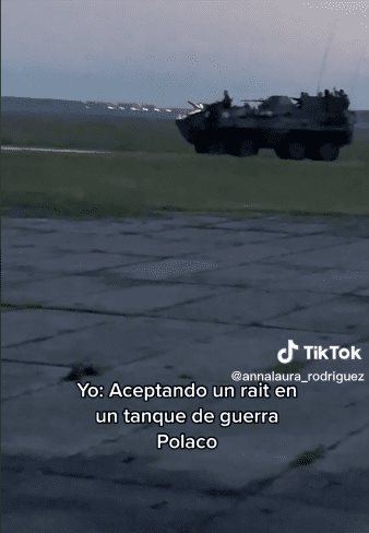 Estudiante mexicana termina en un tanque de guerra en Polonia: VIDEO