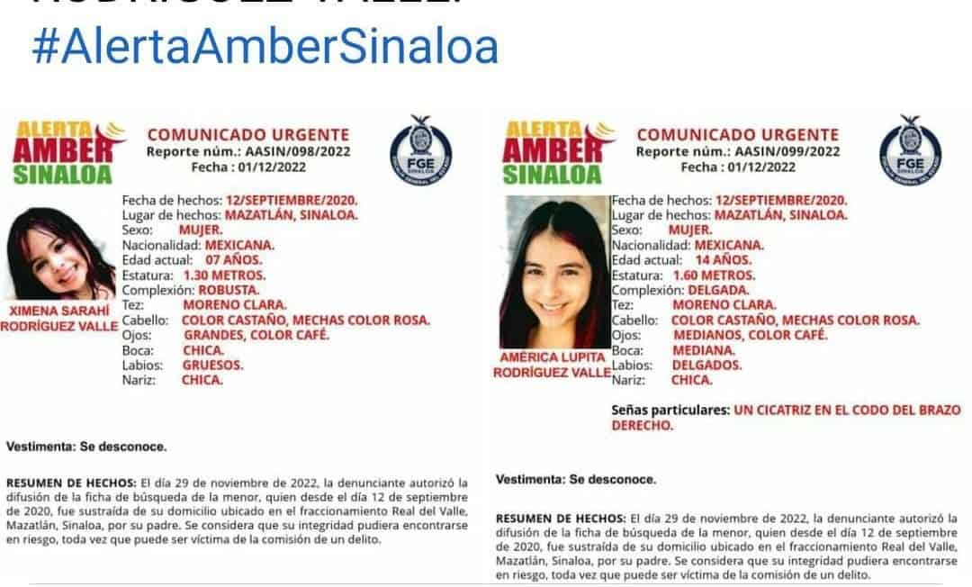 Hermanas desaparecidas son hijas de exalcalde de Mazatlán; él se las llevó